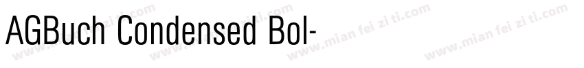 AGBuch Condensed Bol字体转换